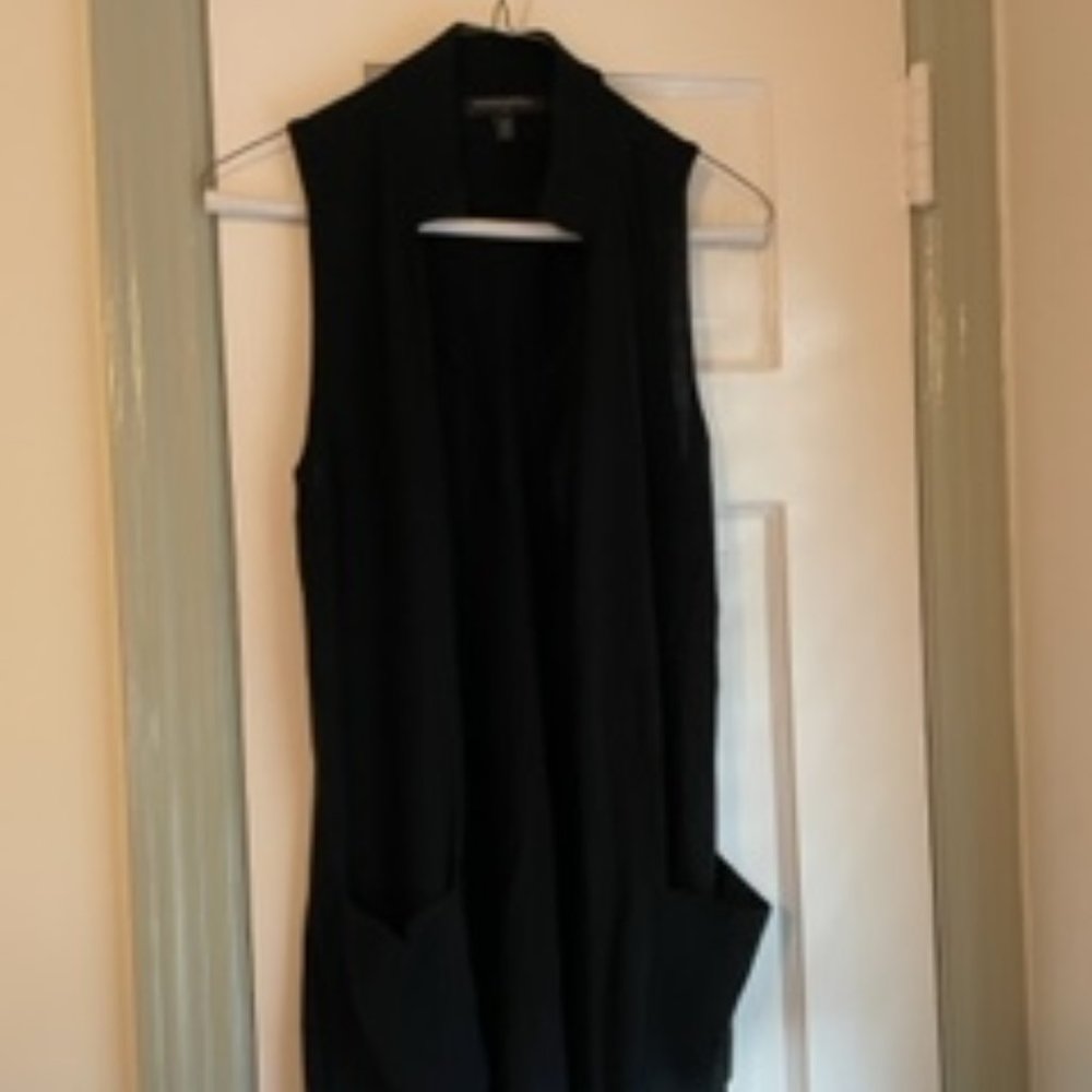 Casual Friday Sale!  Banana Republic Knee Length Black Knit Vest